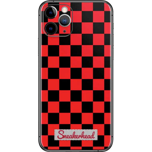 Sneakerhead Red Checkered iPhone 11 Pro Skin